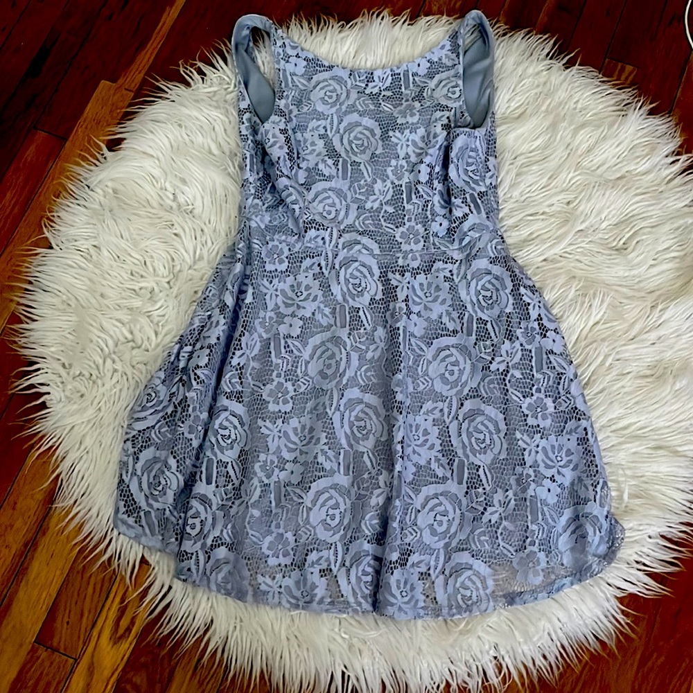Light blue floral dress
